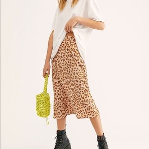 free people normani bias printed skirt - cheetah 4